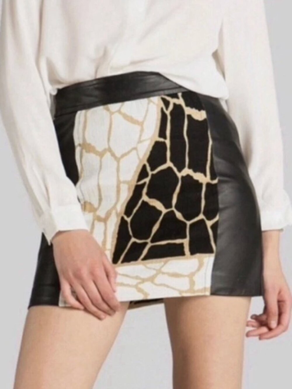 Rachel Zoe Lamb Leather Mini Skirt